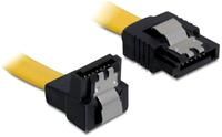 DeLOCK SATA3-Kabel 30cm gelb Metallclip, gewinkelter Stecker