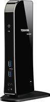 Toshiba Dynadock U3.0 schwarz,  4x USB3.0, 2x USB2.0, GB-LAN, 1x DVI, 1x Kopfhörer, 1x Mikrofon, 1x Surround Sound (3x 3.5mm Klinke)