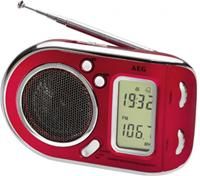 AEG WE 4125 Weltempfänger rot,  Radio, Weckfunktion