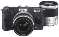 Pentax Q10 5-15mm + 15-45mm Kit schwarz  ,