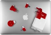 TwelveSouth PlugBug World Ladegerät weiß-rot,  für iPad/MacBook/iPhone