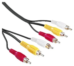 Hama Video-Kabel 3 Cinch-Stecker -