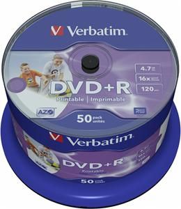 Verbatim DVD+R 4.7GB 16X Inkjet white (item no. 90134699) - Picture #1