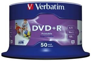 Verbatim DVD+R 4.7GB 16X Inkjet white (item no. 90134699) - Picture #2