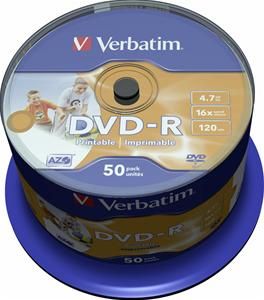 Verbatim DVD-R 4.7GB 16X Inkjet white (item no. 90135185) - Picture #1