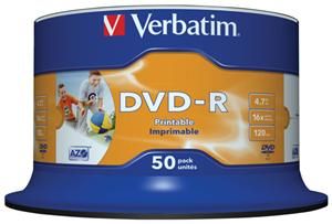 Verbatim DVD-R 4.7GB 16X Inkjet white (item no. 90135185) - Picture #2