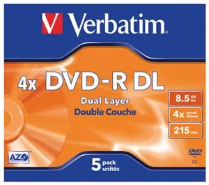 Verbatim DVD-R DL 8.5GB 4X Jewelcase 5er (item no. 90157784) - Picture #1