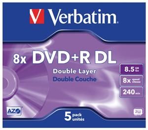 Verbatim DVD+R DL 8.5GB 8X Jewelcase 5er (item no. 90174179) - Picture #1