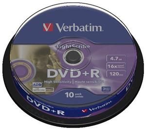 Verbatim DVD+R 4.7GB 16X Lightscribe (item no. 90188809) - Picture #1