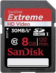 SanDisk Extreme SDHC UHS-I Karte 8GB (item no. 90250795) - Picture #1