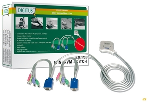 Digitus Mini KVM-Switch 2-fach