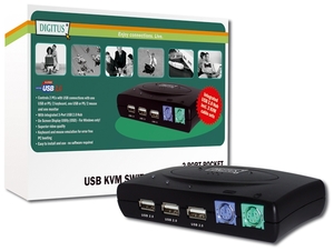 Digitus KVM Umschalter 2fach USB+PS/2