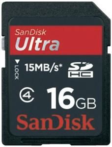 SanDisk SDHC card 16GB Ultra (item no. 90274037) - Picture #1