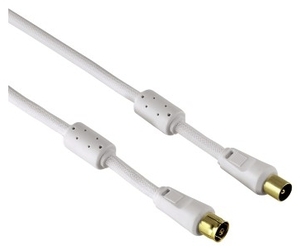 Hama Antennenkabel 120dB 1.5m weiss