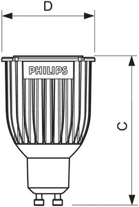 Philips Master LEDSpot 7W GU10 40º 830 (item no. 90369486) - Picture #2