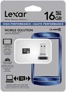 Lexar microSDHC Karte 16GB HighSpeed mit Kartenlesegerät (item no. 90422380) - Picture #2