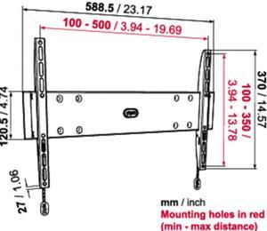 Vogels PHW 100 M Wandhalterung schwarz (item no. 90430288) - Picture #2