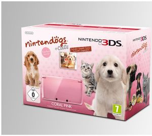 Nintendo 3DS pink mit Nintendogs + Cats Retriever (item no. 90437135) - Picture #1