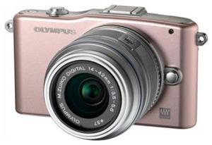 Olympus Pen E-PM1 silber-rose Kit 14-42 + 40-150 (Art.-Nr. 90439477) - Bild #2