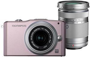 Olympus Pen E-PM1 silber-rose Kit 14-42 + 40-150 (Art.-Nr. 90439477) - Bild #1
