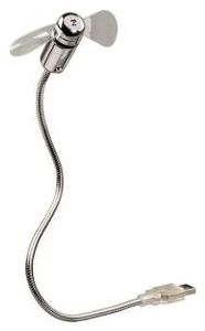 Hama USB-Ventilator Schwanenhals silber