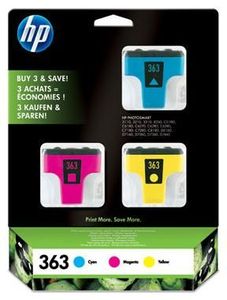 HP Nr.363 Tinte Cyan/Magenta/Gelb (Art.-Nr. 90445473) - Bild #1