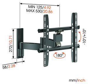 Vogels WALL 1245 Wandhalter schwarz (item no. 90459154) - Picture #2