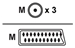 Belkin Videokabel 3xCinch/Scart 1.5m