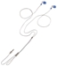 Hama ME-491 Stereo-Neckstrap weiss/blau