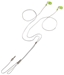 Hama ME-490 Stereo-Neckstrap weiss-grün