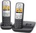 Gigaset A400A Duo schwarz/silber