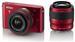 Nikon 1 J1 Kit VR 10-30/30-110 rot