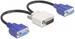 DeLOCK DMS-59 Stecker / 2x VGA Adapter