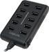 LogiLink USB-Hub 10fach schwarz